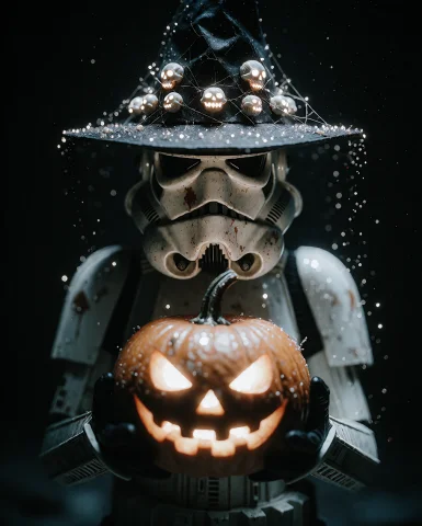 Zidiusart, A Subtly Haunted Halloween Scene Filled With A Ma... — Stable Diffusion AI Prompt: zidiusArt, A subtly haunted Halloween scene filled with a magical atmosphere, an...