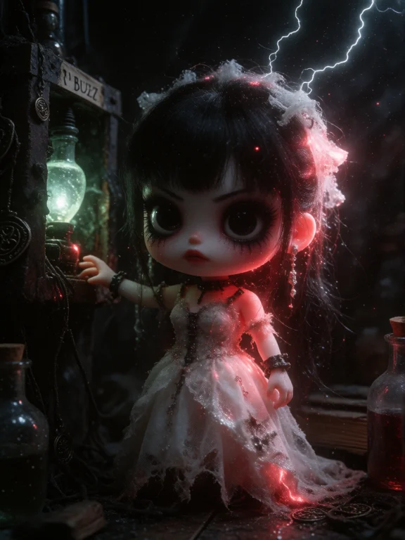 Hyper Detailed Beautiful Close Up Photo Of An Adorable Chibi...