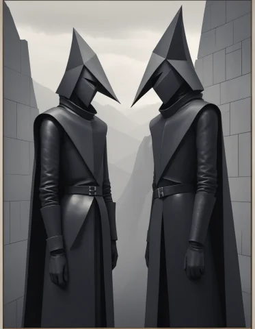 Medieval Messenger Jays In Leather Rpg Clothes, 1500ad Grand... — SDXL AI Prompt: medieval Messenger Jays in leather rpg clothes, 1500ad grand Crag mournful weath...