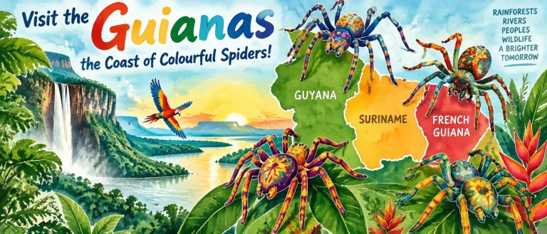 Visit The Guianas, The Coast Of Colourful Spiders Colorful C...