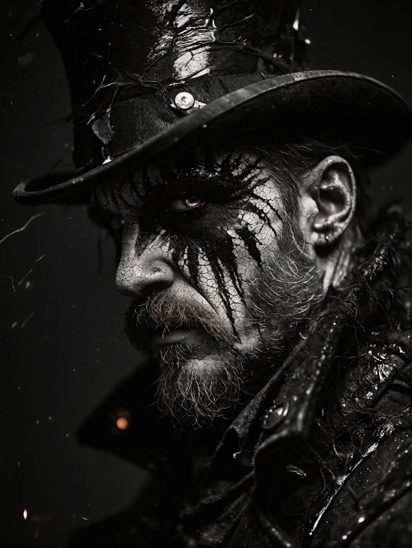 Side Profile Studio Portrait Of A Rugged Man In His Late 30s...