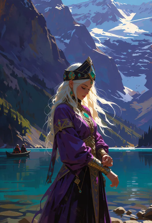 Rendered In A Mixed-media Illustrative Style That Combines T...