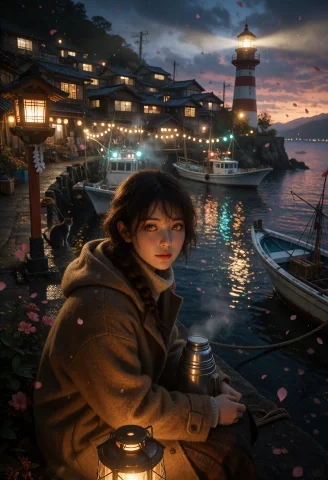 A Semi-realistic Cinematic Illustration With Glowing Eyes, S... — Stable Diffusion AI Prompt: A semi-realistic cinematic illustration with glowing eyes, shallow depth of fiel...