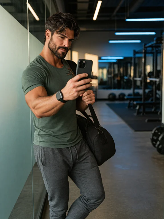 Photography Of A Handsome Muscular Guy With Medium-length Wa...