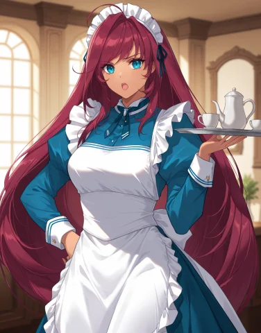 Best Quality,insanely Break Hannah Rock, 1girl, Solo, Long H... — Stable Diffusion AI Prompt: best quality,insanely BREAK Hannah Rock, 1girl, solo, long hair, maid, Maid Cos...