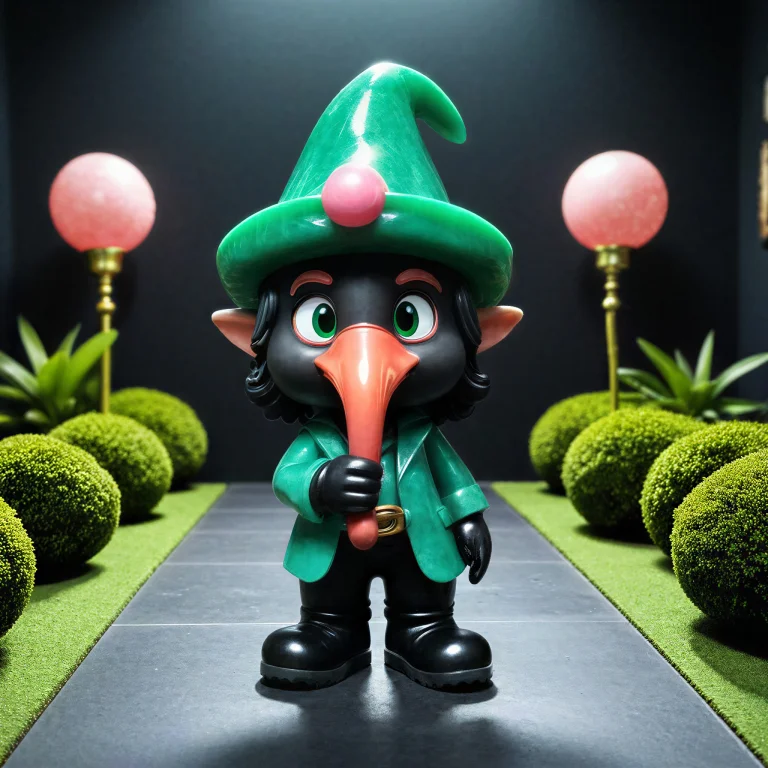 Masterpiece, Best Quality, Chibi Obsidian Jade Luigi Waxing...