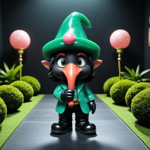 Masterpiece, Best Quality, Chibi Obsidian Jade Luigi Waxing... — SDXL AI Prompt: masterpiece, best quality, (chibi obsidian jade Luigi waxing runaway mansion flo...