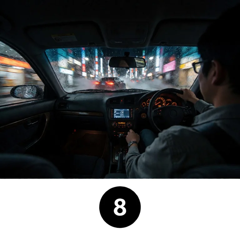 From Inside The Car, Over-the-shoulder Passenger Pov Through...