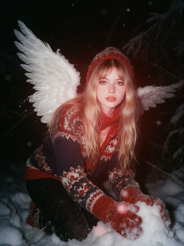 A Pretty Young Woman Angel With Long Blond Hair With Large W... — Stable Diffusion AI Prompt: a pretty young woman angel with long blond hair with large white feathery wings...