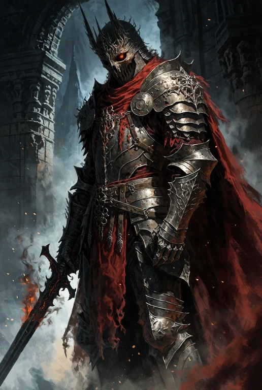 Lord Soth, A Towering Undead Death Knight In Imposing Blacke...
