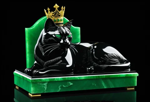 A Witty And Humorous Masterpiece, A Royal Pampered Cat Sleep... — SDXL AI Prompt: A witty and humorous masterpiece, a royal pampered cat sleeping peacefully on a...