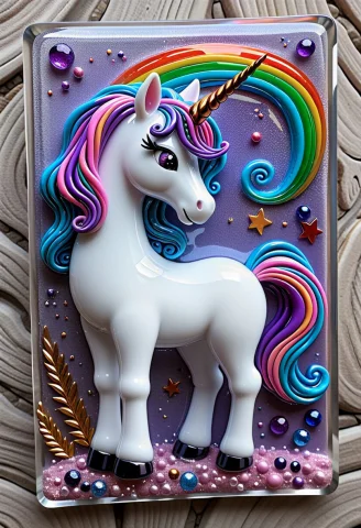 Unicorn Made With Fused Glass, Novuschroma54 Style — SDXL AI Prompt: unicorn Made with Fused Glass, novuschroma54 style