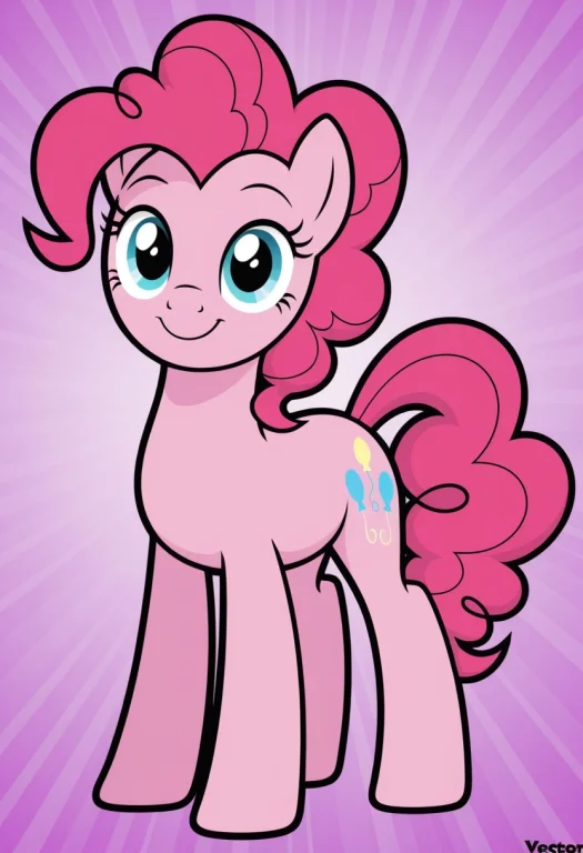 Vector Illustration Of Pinkie Pie From My Little Pony, Full...