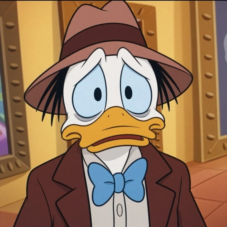 Whiteduckman, This Is A Digital Cartoon Illustration Of A Wh...