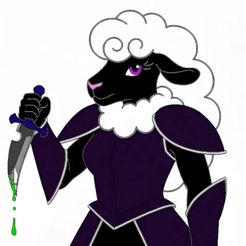 1girl, Black Sheep Is Wearing Dark Purple Rouge Armor With W... — Stable Diffusion AI Prompt: 1girl, Black sheep is wearing dark purple rouge armor with white sheep fur colla...