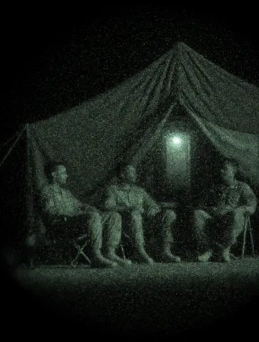 Nvdstyle, A Circular Night Vision View With Dark Vignetted H... — Stable Diffusion AI Prompt: nvdstyle, a circular night vision view with dark vignetted housing edges. Three...