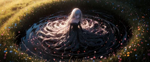 Masterpiece, Best Quality, Surreal Anime Style. A Ghostly An... — SDXL AI Prompt: masterpiece, best quality, surreal anime style. A ghostly anime girl standing in...