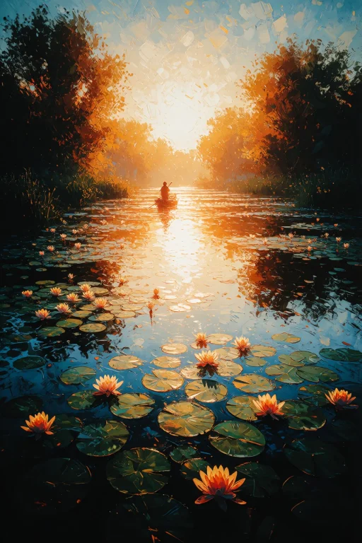 Zidiusart, A Vibrant Impressionist Oil Painting Of A Tranqui...