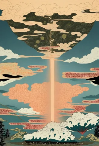 Masterpiece, Best Quality, Amazing Quality, A Forest Growing... — Stable Diffusion AI Prompt: masterpiece, best quality, amazing quality, a forest growing upside down from th...