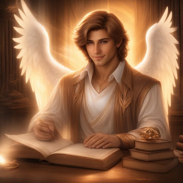 Wings, Book, 1boy, Solo, Jewelry, Male Focus, Pointy Ears, I...