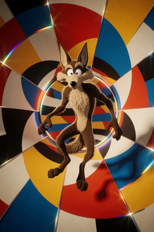 Subject And Action Wile, A Male Anthro Coyote With A Slender...