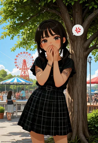 General, Akai Sashimi 1girl, Black Dress, Short Sleeves, Pla... — Stable Diffusion AI Prompt: general, akai sashimi 1girl, black dress, short sleeves, plaid skirt, tattoo, br...