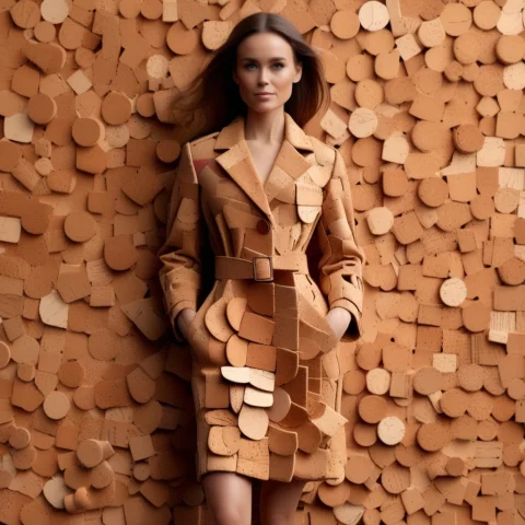 Corkworld, A Woman, Cute, In A Pool Of Cork, She Is Wearing... — SDXL AI Prompt: corkworld, a woman, cute, in a pool of cork, she is wearing a piece of modern ar...