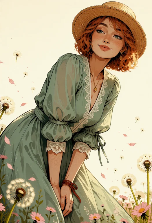 Illustration Image Of A Woman Leaning Slightly Forward With...