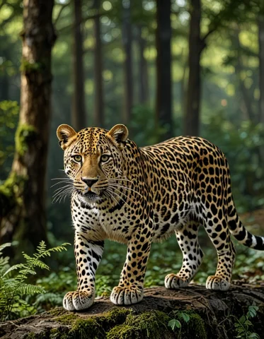 A Leopard In A Forest — SDXL AI Prompt: a leopard in a forest