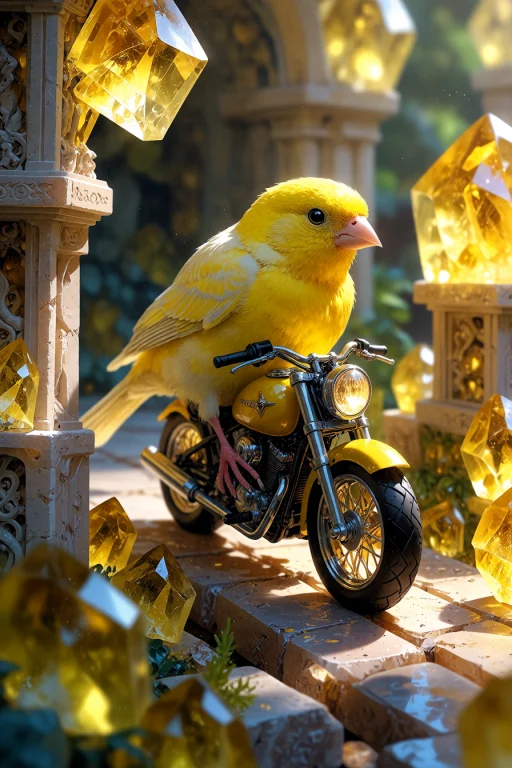 , A Breathtaking Macro Photograph Of A Cute Real Yellow Cana...