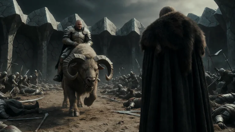 Hbbtbttlfv2014, A Heavily Armored Warrior Rides A Large, Hor...