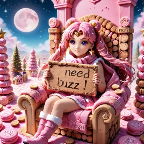 Wine Corks Pizza Fantasy Style, A Powerful Cookie Sailor Moo... — SDXL AI Prompt: wine corks pizza Fantasy Style, A powerful Cookie Sailor Moon transformed versio...
