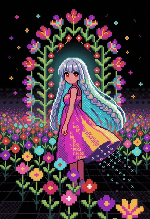 Ansi Art Style Retro Bbs Graphics Limited 16-color Palette C...