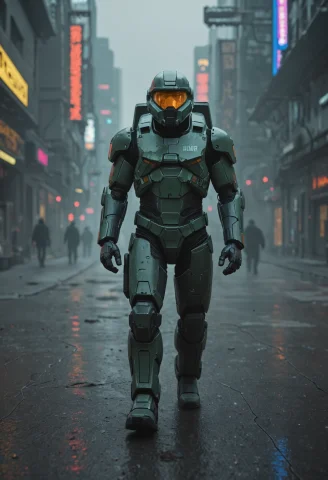 Loradistrict 10.0,blade Runner Asdxohnxs. Master Chief In Cy... — Stable Diffusion AI Prompt: ,blade runner asdxohnxs. master chief in cyberpunk city,, walking,,cyberpunk asd...