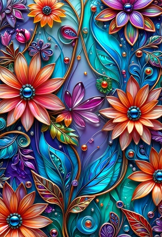 Wallpaper Style, Illustration, Novuschroma54 Style, Glass-cr... — SDXL AI Prompt: WALLPAPER STYLE, illustration, novuschroma54 style, Glass-Crafting