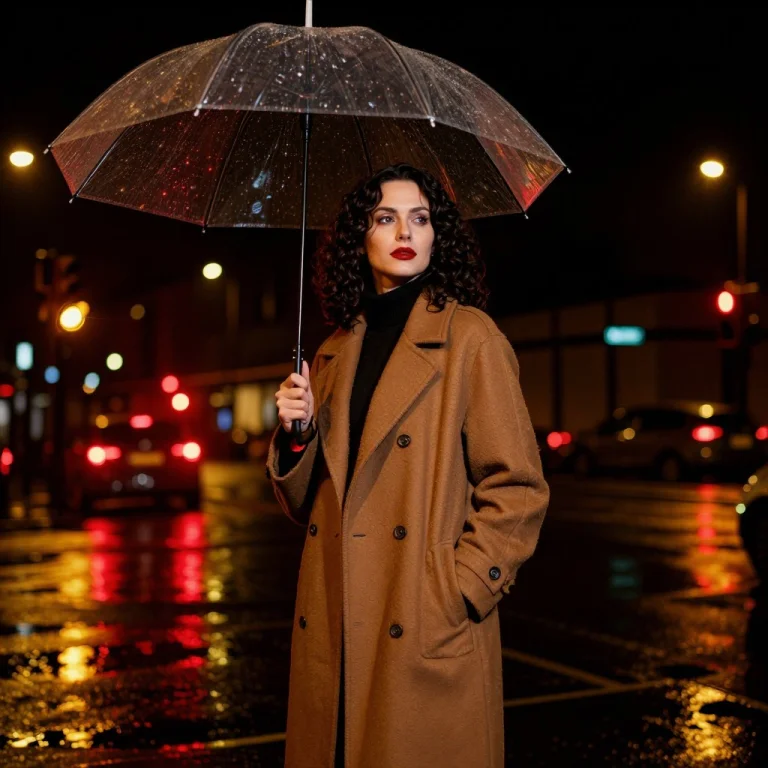 A Woman In Her Early 30s With Dark Curly Hair, Wearing A Lon...