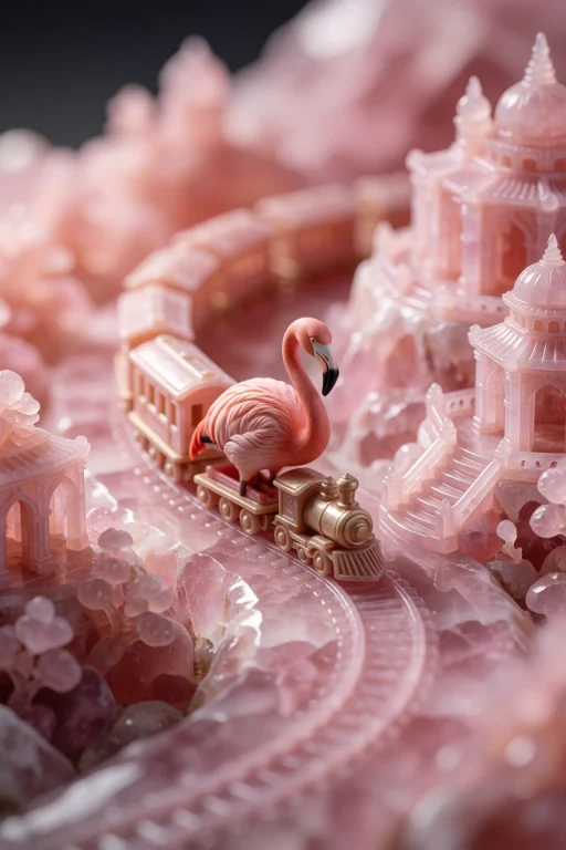 A Breathtaking Macro Photograph Of A Cute Real Pink Flamingo...