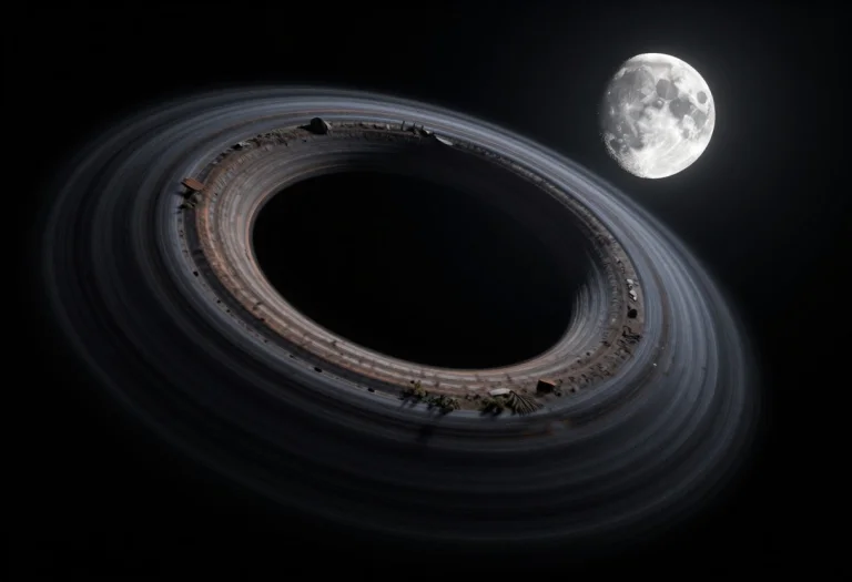 A Habitat Ring Turning Slowly Against The Void, Unreal Engin...