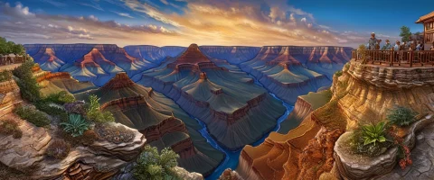 Masterpiece, Best Quality, Highly Detailed, Novuschroma54 St... — SDXL AI Prompt: masterpiece, best quality, highly detailed, novuschroma54 style, Grand Canyon at...