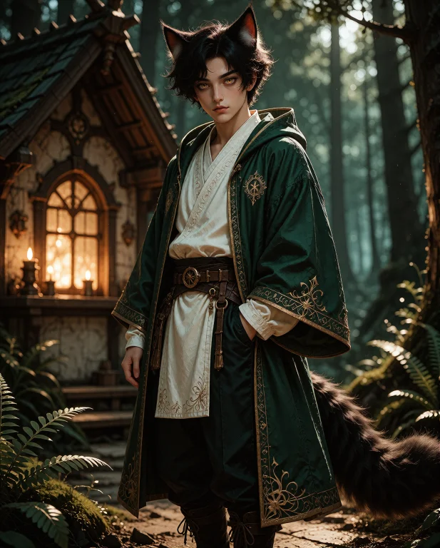 A Masterfully Composed Full Body View Of A Beautiful Man Wit...