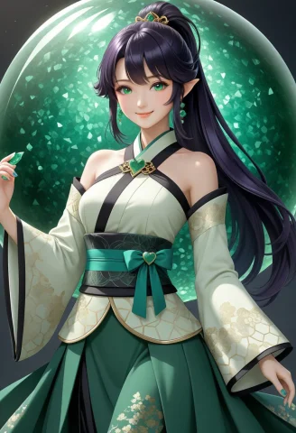 1girl, Solo, Anime Style, Professional Look, Beautiful Purpl... — SDXL AI Prompt: 1girl, solo, anime style, professional look, beautiful purple-black hair, ponyta...