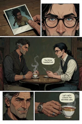 Dd Painterly, A Comic Page With Multiple Panels. Arcane, 3d... — Stable Diffusion AI Prompt: D&D Painterly, a comic page with multiple panels. @arcane, 3d render, stylized,...