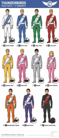 Svg Sprite Sheet Eleven Variants. Thunderbirdsthunderbird Pi... — Stable Diffusion AI Prompt: SVG sprite sheet eleven variants. Thunderbirds|Thunderbird pilot suit N: novice...