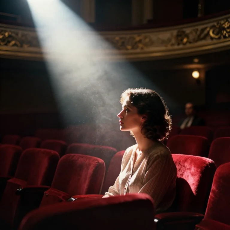 Cinematic Photorealism, A Solitary Woman In Profile Sitting...