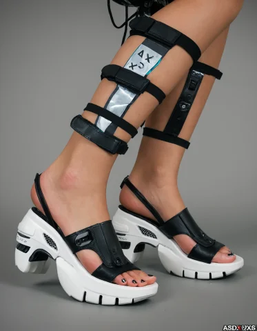 Toeless Footwear,loradistrict 1 Techwear0.0,cyberpunk Asdxoh... — SDXL AI Prompt: toeless footwear,,cyberpunk asdxohnxs tech wear