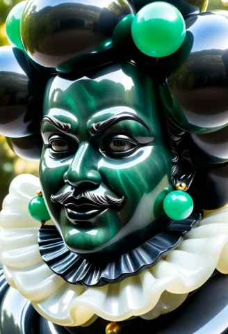 Obsidian Jade, Obsidian Jade Style, Polished Jade, Black Jad... — SDXL AI Prompt: obsidian jade, obsidian jade style, polished jade, black jade, emerald stone, gl...