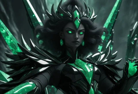 Jade Green, Obsidian Black, A Gift Of Powers Disposed Upon Y... — SDXL AI Prompt: jade green, obsidian black, A gift of powers disposed upon you Use them when you...