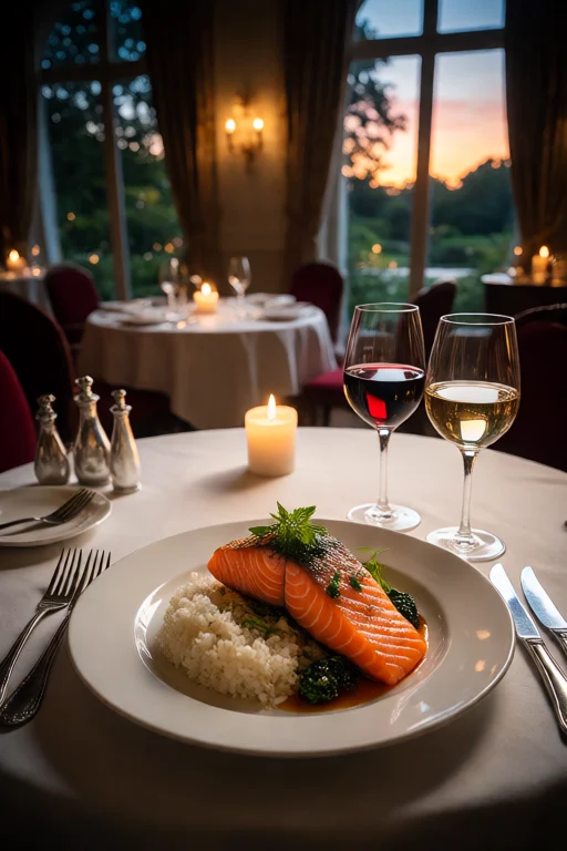 Food Photography, Wide Angle Shot Of A Table In A Luxury Res...