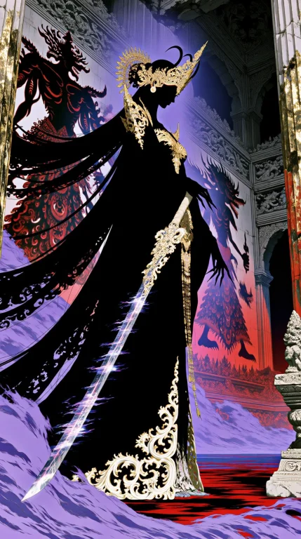 Masterpiece, Ultra Detailed Surreal Dark Fantasy Anime Illus...