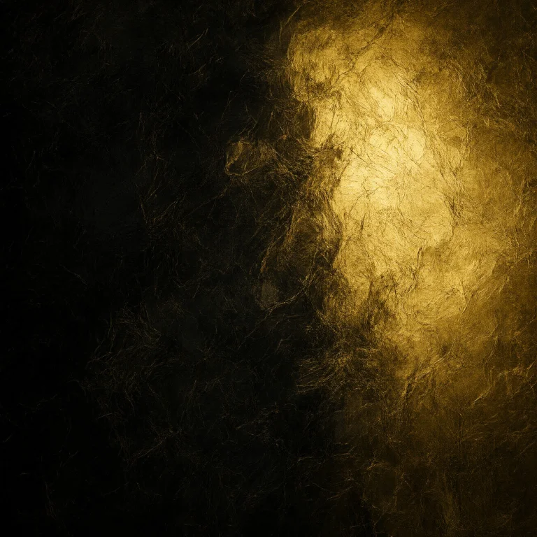 Abstract Art In Gold And Black Colors.